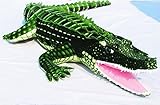 Tikwisdom 100CM grünes süßes Krokodil Plüschtier, Kissen, großes Stofftier