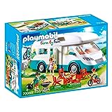 PLAYMOBIL Family Fun 70088 Familien-Wohnmobil mit abnehmbaren Dach und vielem Zubehör, Ab 4 Jahren
