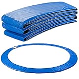 Arebos Trampolin Randabdeckung Federschutz Ø 396 cm | Trampolin Randschutz | Trampolinzubehör aus PVC und PE | Reißfest | Federabdeckung 100% UV-beständig & wasserabweisend | Blau