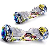 RENSHUYU Hoverboards mit Leuchtrad, mit Bluetooth-Lautsprecher, schöne LED-Lichter, Hoverboards für Kinder und Jugendliche und Erwachsene