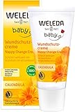 WELEDA Bio Baby Calendula Wundschutzcreme 30ml - Naturkosmetik Babypflege Windelcreme schützt empfindlicher Babyhaut im Windelbereich. Natürliche Hautpflege hilft bei gereizter Haut & Windelausschlag