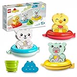 LEGO 10965 DUPLO Badewannenspaß: Schwimmender Tierzug, Badewannenspielzeug für Babys und Kleinkinder von 1,5 - 3 Jahre mit Badeente, Nilpferd und Eisbären