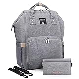 Pomelo Best Baby Wickelrucksack stylische Wickeltasche Rucksack mit Wickelunterlage multifunktional wasserabweisend Große Kapazität Rucksack für unterwegs