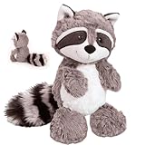 XPJBKC Waschbär Kuscheltier, Stofftier Waschbär Plüschtier, Flauschiger Schmusetier Waschbär für Mädchen, Jungen, Babys, Cartoon Anime Stofftier Plüsch Spielzeug zum Spielen, Kuscheln & Sammeln