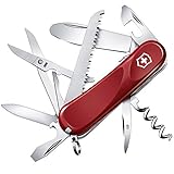 Victorinox, Taschenmesser, Junior 03, 85 mm, rot (15 Funktionen, Klinge, ohne Spitz, Korkenzieher), Feststellklinge