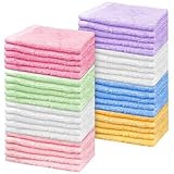 40 Stück Baby Waschlappen, 25x25cm Musselin Handtücher, Waschtücher Sanft zu Empfindlicher Gesichtshaut, Baby Waschlappen Bio-Baumwolle Spucktücher für Neugeborene und Kleinkinder