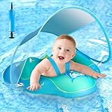 ZQEJEFD Schwimmring Baby mit UPF50+ Abnehmbarem Sonnendach,Baby Schwimmring Aufblasbarer, Baby Schwimmreifen Verstellbarer Sicherheitssitz, Schwimmsitz Baby, Kleinkind Pool Schwimmring für 3-36 Monate