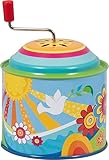 goki 60835 – Musikspieldose „Sonnenglück“ – nostalgische Drehdose aus Metall, ca. 10,5 cm hoch, für Kinder ab 1 Jahr