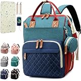 SHITIESHOU Wickeltasche, Rucksack, Babytasche, Mädchen, Jungen, Wickeltasche für Vater, Mutter, mit Pad, 16 Taschen, bunt, L