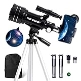 FREE SOLDIER Teleskop Astronomie für Kinder & Anfänger - 15X-150X Astronomisches Teleskop Profi für Erwachsene 70mm Fernrohr Teleskop mit Verstellbarem Stativ Smartphone Adapter und Mondfilter…
