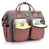 Pomelo Best Wickeltasche mit wasserdicher Wickelunterlage und 2 Kinderwagen Haken verstellbare Schultergurt multifunktionale Umhängetasche Reisetasche für Unterwegs