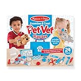 Melissa and Doug Tierarzt Spielzeug Kinder | Pet Doctor Tierarzt Spielset | Kuscheltier Zubehör | Rollenspiel Kinder Tierarzt Set | Mädchen Geschenke 7 Jahre & jünger | Mädchen Spielzeug ab 3 Jahre