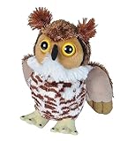 Wild Republic Hug’EMS Große Ehrenwerte Eule, Spielzeug für Babys, Kleines Kuscheltier, Geschenk für die Babyparty, Kuscheltier für Kleinkinder, Füllung aus recycelten Wasserflaschen, 18 cm