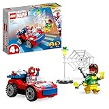 LEGO 10789 Marvel Spider-Mans Auto und Doc Ock Set, Spidey und Seine Super-Freunde, baubares Spielzeug für Jungen und Mädchen ab 4 Jahren, mit im Dunkeln leuchtenden Teilen