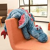 Eyoulife Dinosaurier Kuscheltier Kissen 130cm, Kuscheltier Dinosaurier Kurze Haare Weich Nicht Leicht Verlieren Oder Verblassen Erhältlich Vier Farben, für Kinderin Armen Schlafen (Blau 130cm)