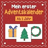 Mein erster Adventskalender - Ab 1 Jahr: Ein Malbuch für Kinder zum Malen und Lernen - Jeden Tag neue einfache und niedliche Winterbilder zum ausmalen