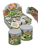 Out of the blue Sound Dose Schaf & Kuh – mechanisches Spielzeug mit Tiergeräuschen – batteriefreie Sounddose zum Umdrehen – nostalgischer Spielklassiker für Kinder & Erwachsene