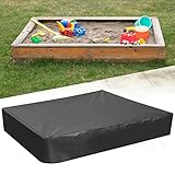 Wasserdicht Sandkasten Abdeckung 120x120cm, Sandkastenplane mit Abdeckung, Sandkastenabdeckungen Sandkasten Abdeckung Abdeckplane Wasserdicht, Spielzeug Sandkasten Abdeckung für Pool Terrase Garten