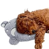 Ptwola Kissen für Katzen, Hunde-Nackenkissen, U-förmig, weich, flauschig, beruhigendes Spielzeug, kleine Hunde, halber Donut-Kuscheltier, nachtleuchtendes Plüsch-Bettkissen für Gelenkentlastung,