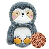 Wärmekissen Mikrowelle Tiere, Faultier Wärmekissen Baby Kinder 25 x 15 cm, TonpartikelWärmekissen Nacken Schulter Für Damen Zur Bauch, Mini Wärmflasche Tier Süß Nackenwärmflasche, Wärmflasche Kinder