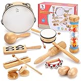oathx Musikinstrumente für Kinder Kinderspielzeug ab 3 Jahr Spielzeug Holzspielzeug Baby Holz Montessori Chime 3 4 Jahre Musik Kinderspielzeug für Kleinkinder Schlagzeug