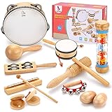 OATHX Musikinstrumente für Kinder Kinderspielzeug ab 3 Jahr Spielzeug Holzspielzeug Baby Holz Montessori Chime 3 4 Jahre Musik Kinderspielzeug für Kleinkinder Schlagzeug