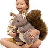 MorisMos 45cm hoch groß Eichhörnchen Kuscheltier XXL, riesen Eichhörnchen Plüschtier Stofftier, süß Squirrel Geburtstag Weihnachten Geschenk Kinder