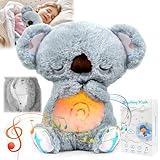 Yizemay Schlummer Otter Kuscheltier, Schlummer Koala mit Herzschlag, Koala Kuscheltier Kinder Spielzeug, Schlafotter Baby Geschenke, Einschlafhilfe Plüschtier, Lindern Baby Angstlinderung