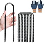 PASLFC 8 Stück Bodenanker Trampolin U, Erdanker 30cm Lang, 6 cm Breit, Trampolin Anker Boden, Erdspieß Trampolin,Erdanker Bodenanker, Heringe Erdnägel Stabil, Trampolin Befestigung Boden
