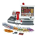 Theo Klein 9356 Spielzeug-Kasse | Mit Rechnerfunktion, Bezahlterminal, Scanner und Waage mit Licht- und Soundfunktion | Spielzeug für Kinder ab 3 Jahren