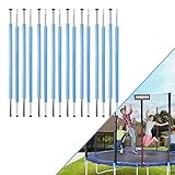 Arebos Netzstangen Komplett-Set 8 Stück | Trampolin Netz-Stangen 8X 209 cm | inkl. Schaumstoffpolster und Abdeckkappen | Ersatzteil für Gartentrampoline Ø 366 & größer