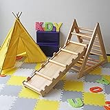 CCLIFE Kletterdreiecke mit Rutsche nach Pikler Art Holz Indoor für Babys Kinder Kleinkinder Aktivspielzeug