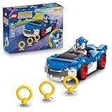 LEGO Sonic The Hedgehog Sonic: Speedster Lightning - Spielzeug Auto - Rennauto mit Minifigur zum Spielen und Ausstellen - Modellbau für Jungen und Mädchen - Geschenk für Gamer ab 7 Jahren - 77117