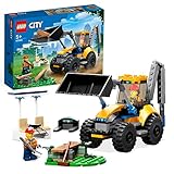 LEGO 60385 City Radlader Baufahrzeug, Bagger-Spielzeug für Kinder als Lernspielzeug mit Minifiguren, Baufahrzeug-Geschenk zum Geburtstag ab 5 Jahren