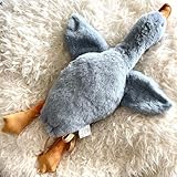 Tanha Gans Kuscheltier, XXL Plushie, Kawaii Ente, T2110 (Den grauen., 49cm)