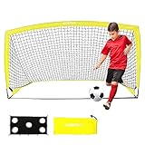 Sportout Tragbares Fußballtor(190x110x110cm), Fußballtor Kinder Set, Training Fußballnetz für den Hinterhof, Garten, Innen, Halle, Training, Übungstore