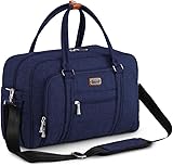 WELAVILA Wickeltasche – große wandelbare Babytasche mit Wickelunterlage und isolierten Taschen für Mama und Papa – Unisex-Multifunktions-Reise-Wickeltasche – Marineblau