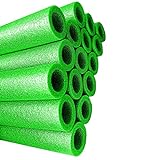 Clever Leon 16 x Trampolin Schaumstoff-Rohre 92 cm (8 Stangen), Universal Stangenschutz für Gartentrampolin, Schaumstoffabdeckung für Trampolinstangen, Schaumpolster Stangenabdeckung (grün)