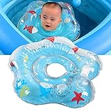 Schwimmring für Neugeboren, Double Layer Prevent Air Leak Baby Swim Ring mit Glocke, Thicken PVC weicher aufblasbare Baby Schwimmen Getriebe, für Baby(8.5CM)
