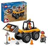 LEGO City Radlader - Spielzeugbagger für Kleinkinder, Mädchen und Jungen ab 4 Jahren - Fahrzeug Spielset - Montessori Geschenkideen für die Vorschule - Set mit 2 Bauarbeiter Minifiguren 60450