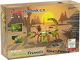 fischertechnik 563576 ADVANCED Animal Friends – Bausatz für Kinder ab 6 Jahren, Motorikspielzeug aus nachhaltigem Bio-Polyamid, mit 5 beweglichen Tiermodellen, Grün