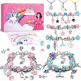 Geschenke für Mädchen, Schmuck Basteln Mädchen, Einschulung Mädchen Bastelset Kinder Armbänder Selber Machen Spielzeug ab 5-12 Jahre, Mädchen Geschenke 5 6 7 8 9 10 11 12 Jahre, Weihnachtsgeschenke