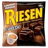 RIESEN Kaubonbons Schokokaramell in dunkler Schokolade – 1 x 231 g – Schokoladen-Bonbons mit kräftigem Karamell und Espresso-Geschmack – Limited Edition