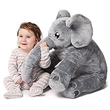 corimori® - Elefant Nuru großes XXL 55cm Kuscheltier für Kleinkinder, bauschig und weich, kuschel-softe Qualität, grau