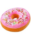 Adkwse Donut Soft Kissen Schokoladen Plüsch Zierkissen,Kuschelkissen Extra Dick und Flauschig,Dekoratives Kissen, Dekorationen