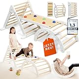 Lululearn® Kletterdreieck, Kletterbogen & Rampe [FALTBAR] ideal für Indoor & Garten - Klettergerüst ab 1 Jahr, Montessori Spielzeug für aktives Lernen - Jetzt Entdecken! (Weiß)