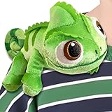 MXYZQDE Chamäleon Kuscheltier, farbenfrohes Plüschtier für Rapunzel Kostüm Damen Niedliches Design Schulter Taschen Deko Ideal für Pascal Rapunzel Neu Verföhnt Geschenk zum Spielen und Dekorieren