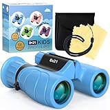 Kizplays® Fernglas für Kinder, 8x21 Starke Vergrößerung, HD Feldstecher Tasche, Vogelbeobachtung, Wandern, Sightseeing, Tierwelt Spielzeug für kleine Jungen Mädchen 4 5 6 7 8 Jahre Geburtstagsgeschenk