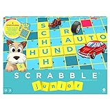 Mattel Games Y9670 - Scrabble Junior Wörterspiel und Kinderspiel, Kinderspiele Brettspiele geeignet für 2 - 4 Kinder ab 6 Jahren, Design kann variieren