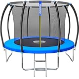 Monzana® Trampolin Ø 305 cm TÜV Rheinland GS Zertifiziert Komplettset inkl. Sicherheitsnetz Innen Leiter Randabdeckung Kindertrampolin Gartentrampolin